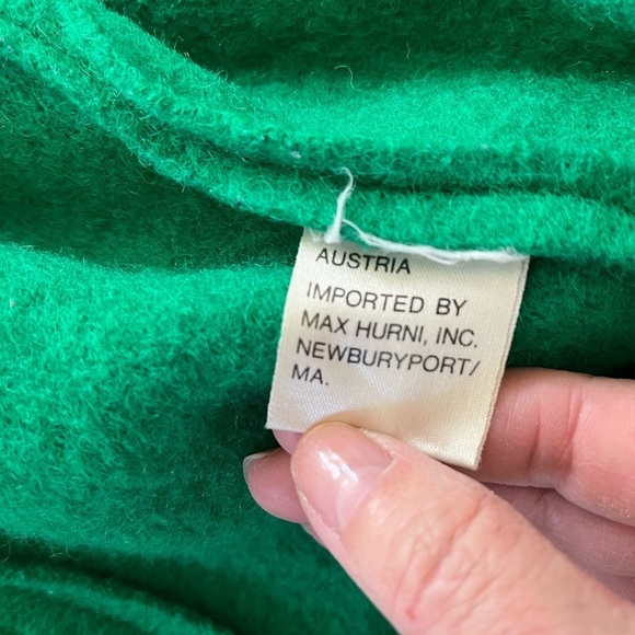 Original Boos 100% New Wool Kelly Green Button Up Cardigan Jacket Euro 42 US 8 - Picture 9 of 15
